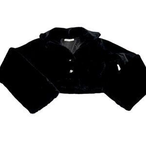 KnitWorks Black Medium (10/12) Faux Fur Coat